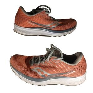 Saucony Ride 14 Womens Running Shoes Sneakers Orange Gray Size 7.5